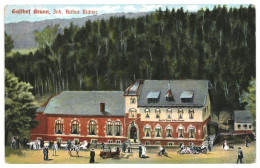 Gasthof Brunn Inh. Arthur Richter, Auerbach 1910s Unused Postcard. Publ: Cl.Paul Photohandlung, Falkenstein/ Carl Werner - Auerbach (Vogtland)