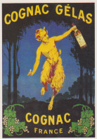 COGNAC GELAS - PUBLICITE - CARTE POSTALE 10 X 15 CM - Advertising