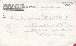 Kriegsgefangenenpost Flieger-Oberstabsingenieur Ca. 1945 Von Zedelgem Nach Ladekop - Prigionieri