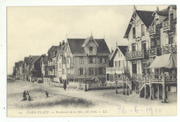 62/ CPA A - Paris Plage - Boulevard De La Mer - Le Touquet