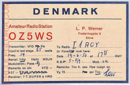 Ad9021 - DENMARK - RADIO FREQUENCY CARD -  1950 - Radio