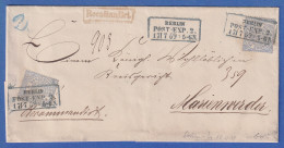 Norddeutscher Bund 2x 2 Gr. Mi-Nr. 17 Auf R-Brief Von BERLIN Nach Marienwerder  - Storia Postale