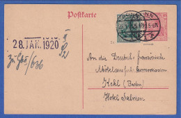 Dt. Reich Germania Mi.-Nr. 85 II E Als Zufrankatur Auf GA-Karte 10Pfg. O BONN  - Cartas & Documentos