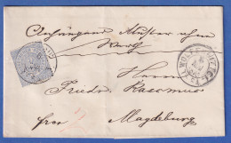 Norddeutscher Bund 2 Gr. Mi.-Nr. 17 Auf Brief V. WOLFENBÜTTEL Nach Magdeburg - Covers & Documents