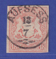 Bayern Wappen 18 Kreuzer Zinnober Mi-Nr. 19 Mit Selt. Einkreis-O AUFSESS  - Used