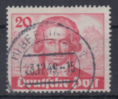 Berlin Goethe 20Pfg  Mi.-Nr. 62 Mit Stempel BERLIN N51 23.12.49 - Gebraucht