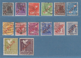 Berlin Rotaufdruck Mi.-Nr. 21-34 Satz Komplett Gestempelt - Used Stamps