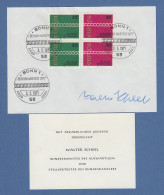 Walter Scheel Bundesminister Original-Autogramm Auf Philatel. Vorlage 1971 - Otros & Sin Clasificación