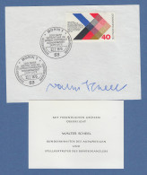 Bundesminister Des Auswärtigen Walter Scheel Original-Autogramm 1973 - Otros & Sin Clasificación