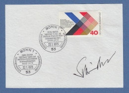 Minister Gerhard Schröder Original-Autogramm Von 1973 - Other & Unclassified