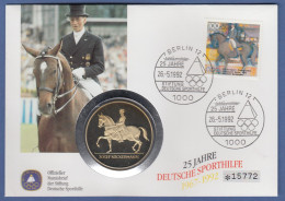 Numisbrief 1992 25 Jahre Deutsche Sporthilfe Mit Medaille Josef Neckermann - Andere & Zonder Classificatie