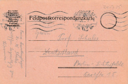 4935 13 Feldpostkarte 25-07-1915 Budapest- Berlin. Absender Dr Schulze, Krankenpfleger Lazarettzug Vau - Weltkrieg 1914-18