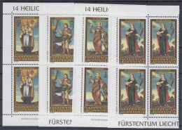 Liechtenstein 2005 Die 14 Heiligen Mi.-Nr. 1370-73 Satz 4 Werte ER-4er-Blocks ** - Andere & Zonder Classificatie