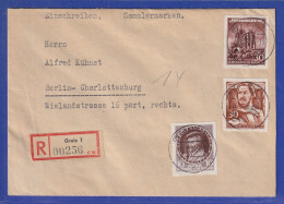 DDR 1955 R-Brief Mit 2 Sperrwerten Gelaufen Von Greiz Nach Berlin - Sonstige & Ohne Zuordnung