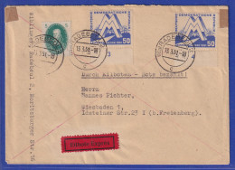 DDR 1951 Eil-Brief Gelaufen Von Radebeul Nach Wiesbaden  - Autres & Non Classés