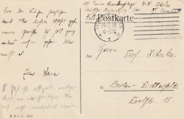 4935 19  4935 18 Feldpostkarte 14-09-1915 Magdeburg 1- Berlin. Absender Dr Schulze, Krankenpfleger Lazarettzug  - Oorlog 1914-18