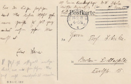 4935 19  4935 18 Feldpostkarte 14-09-1915 Magdeburg 1- Berlin. Absender Dr Schulze, Krankenpfleger Lazarettzug  - Weltkrieg 1914-18