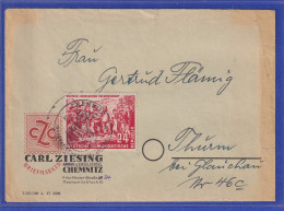 DDR 1951 Dt.-Chinesische Freundschaft Mi.-Nr. 287 Als EF Auf Brief Aus Chemnitz - Autres & Non Classés