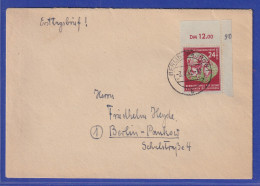 DDR 1951 Festspiele Mi.-Nr. 290 Eckrandstück Als EF Auf FDC, O BERLIN - PANKOW - Autres & Non Classés