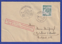 DDR 1953 Radrennen Mi.-Nr. 355 Auf Postkutschen-Brief Von Erfurt Nach Meiningen - Andere & Zonder Classificatie