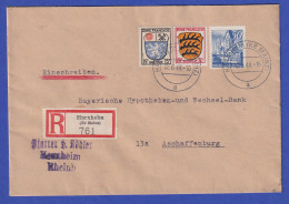 Franz. Zone Rh.-Pfalz Mi.-Nr. 11 In MIF Auf R-Brief Aus HARXHEIM Vom 12.6.48 - Other & Unclassified