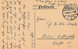 4935 23 Feldpostkarte 29-11-1915 Leinefelde- Berlin. Absender Dr Schulze, Krankenpfleger Deutsche Lazarettzug Vau. - War 1914-18