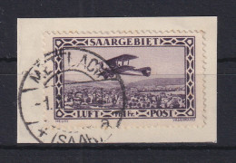 Saar 1928 Flugpostmarke 1 Fr.  Mi.-Nr. 127 Mit PLF VIII Gest. METTLACH - Gebraucht