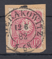 Deutsches Reich Mi.-Nr. 41 Auf Briefstück, O SIERAKOWITZ 12.6.82 - Usados