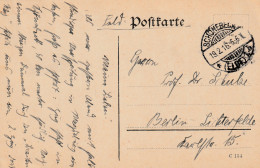 4935 26 Feldpostkarte 19-02-1916 Schönebeck- Berlin. Absender Dr Schulze, Krankenpfleger Deutsche Lazarettzug Vau.  - War 1914-18