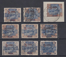Saar 1921 Mi.-Nr. 71A Lot 9 Marken Teils Mit Besonderheiten, Meist Gepr. BPP - Used Stamps