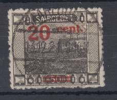 Saar 1921 Mi.-Nr. 74A Mit Aufdruckfehler II: 2 Unten Abgeschrägt. Gepr. BPP. - Usados