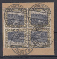 Saar 1921 Mi.-Nr. 53A Kehrdruckpaar III 2x Im Viererblock Gest. Gepr. NEY BPP - Usados