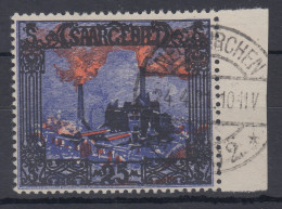 Saar 1921 25Fr-Höchstwert Burbacher Hütte Mi.-Nr. 69 O NEUNKIRCHEN, Gpr. BPP - Used Stamps