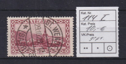 Saar 1927 Abtei Tholey Mi.-Nr. 114 Mit PLF I Gestempelt Gepr. Ney BPP - Used Stamps