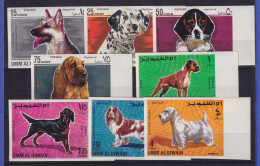 Umm Al Qiwain 1967 Hunde Mi.-Nr. 210-17 B Satz Kpl. Postfrisch ** / MNH  - Emirats Arabes Unis (Général)