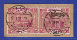 Saar 1923 Mi.-Nr. 100 Mit PLF II Rahmen Unten Rechts Offen, Gpr. HOFFMANN BPP - Usados