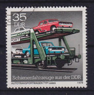 DDR 1979 Eisenbahn-Autotransporter Mi.-Nr. 2417 Mit Plattenfehler II Gestempelt - Usados