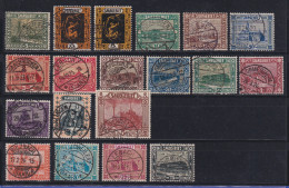 Saar Freimarken 1922-23 Mi.-Nr. 84-101 Kpl. Satz 19 Werte Meist Voll-O  - Used Stamps