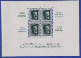 Dt. Reich 1937 Kulturförderung Mi.-Nr. Block 9 Postfrisch ** - Neufs