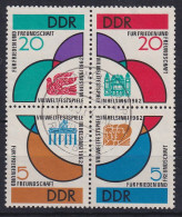 DDR 1962 Weltfestspiele Der Jugend Mi.-Nr. 901-04 Viererblock O  KLEINWOLMSDORF - Used Stamps