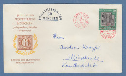 Bundesrepublik 1949 100 J. Briefmarken 10Pfg Mi-Nr.113 Auf Brief Mit Rotem So-O  - Brieven En Documenten
