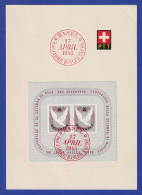 Schweiz 1945 100 Jahre Basler Taube Mi-Nr. Block 12 Mit Rotem So.-O BASEL - Sonstige & Ohne Zuordnung