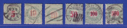 Schweiz 1883 Portomarken Opalgrün 5-500 C. Mi.-Nr. 17-22 Satz Kpl. Gestempelt. - Other & Unclassified