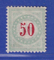 Schweiz 1883 Portomarke Opalgrün 50 C. Mi.-Nr. 20 II AXaK Ungebraucht * - Altri & Non Classificati