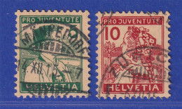 Schweiz 1915 Pro Juventute Trachten Mi.-Nr. 128-29 Satz 2 Wte. Gestempelt - Altri & Non Classificati