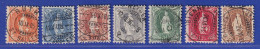 Schweiz 1905-07 Stehende Helvetia Mi.-Nr. 74-80 Satz 7 Werte Kpl. Gestempelt - Altri & Non Classificati