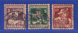 Schweiz 1916 Pro Juventute Trachten Mi.-Nr. 130-132 Satz 3 Werte Gestempelt - Autres & Non Classés