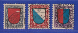 Schweiz 1920 Pro Juventute Wappen Mi.-Nr. 153-55 Satz 3 Werte Gestempelt - Sonstige & Ohne Zuordnung
