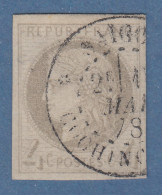 Franz. Kolonien 1876 4C Grau Mi.-Nr. 16 Gestempelt In Cochinchina  - Altri & Non Classificati