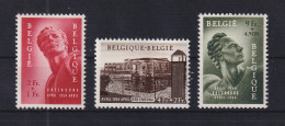 Belgien 1954 Denkmal-Einweihung Breendonk Mi.-Nr. 992-994 Satz Kompl. ** - Other & Unclassified